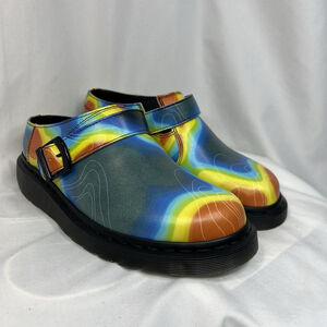 Dr Martens Isham Genix Nappa Reclaimed Thermal Map Leather Slingback Mule M8/W9